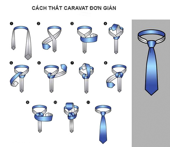 Cách thắt cà vạt/Cavat/Caravat Nam đẹp, cực đơn giản 7