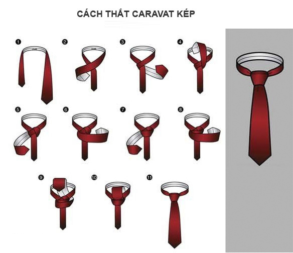 Cách thắt cà vạt/Cavat/Caravat Nam đẹp, cực đơn giản 9