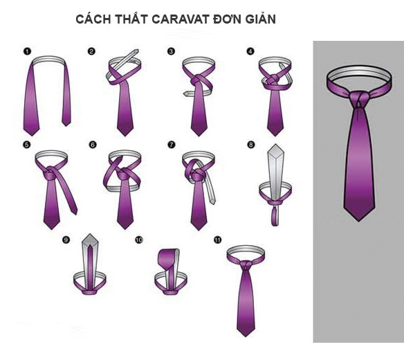 Cách thắt cà vạt/Cavat/Caravat Nam đẹp, cực đơn giản 10