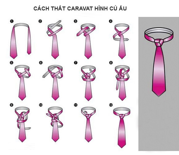Cách thắt cà vạt/Cavat/Caravat Nam đẹp, cực đơn giản 14