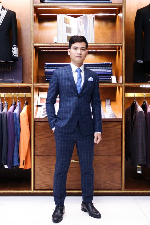 Suit Xanh Caro Công Sở Kiểu Hàn Quốc Trẻ Trung
