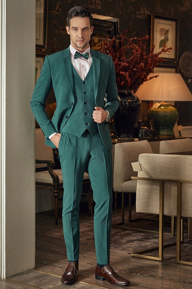 Bộ Suit Italia Màu Xanh Lá