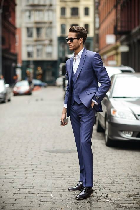 Suit Xanh Navy Phong Cách Italia