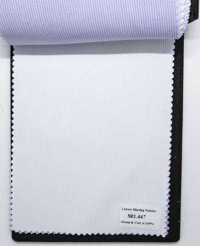 Mẫu vải may áo sơ mi trắng sọc dọc đẹp S01.447